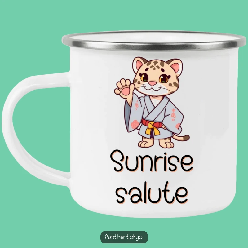 Funny Proud Panther Kimono Camping Mug: Regal Outdoors, Majestic Gift