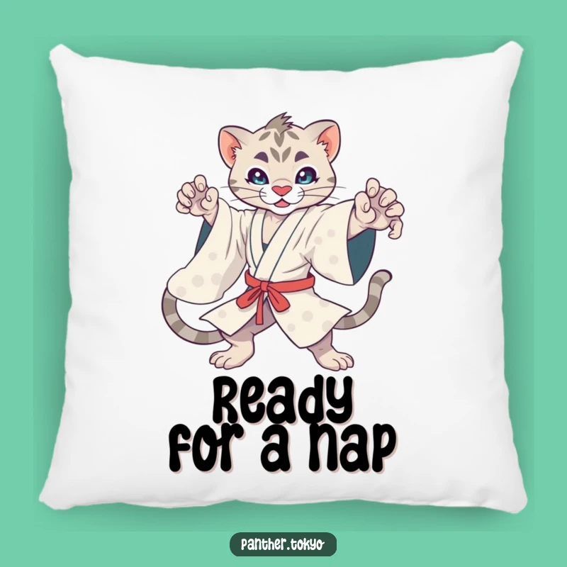 Funny Kawaii Panther Kimono Pillow: Dynamic Pose Comfort, Cute Gift