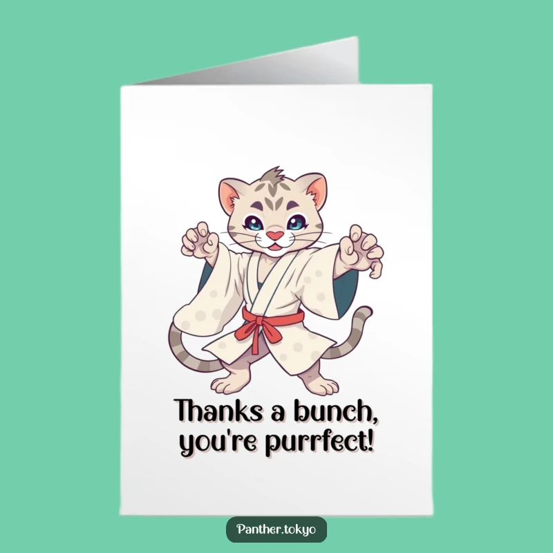 Free Printable Thank You Panther Card: Express Gratitude with Humor Downloadable